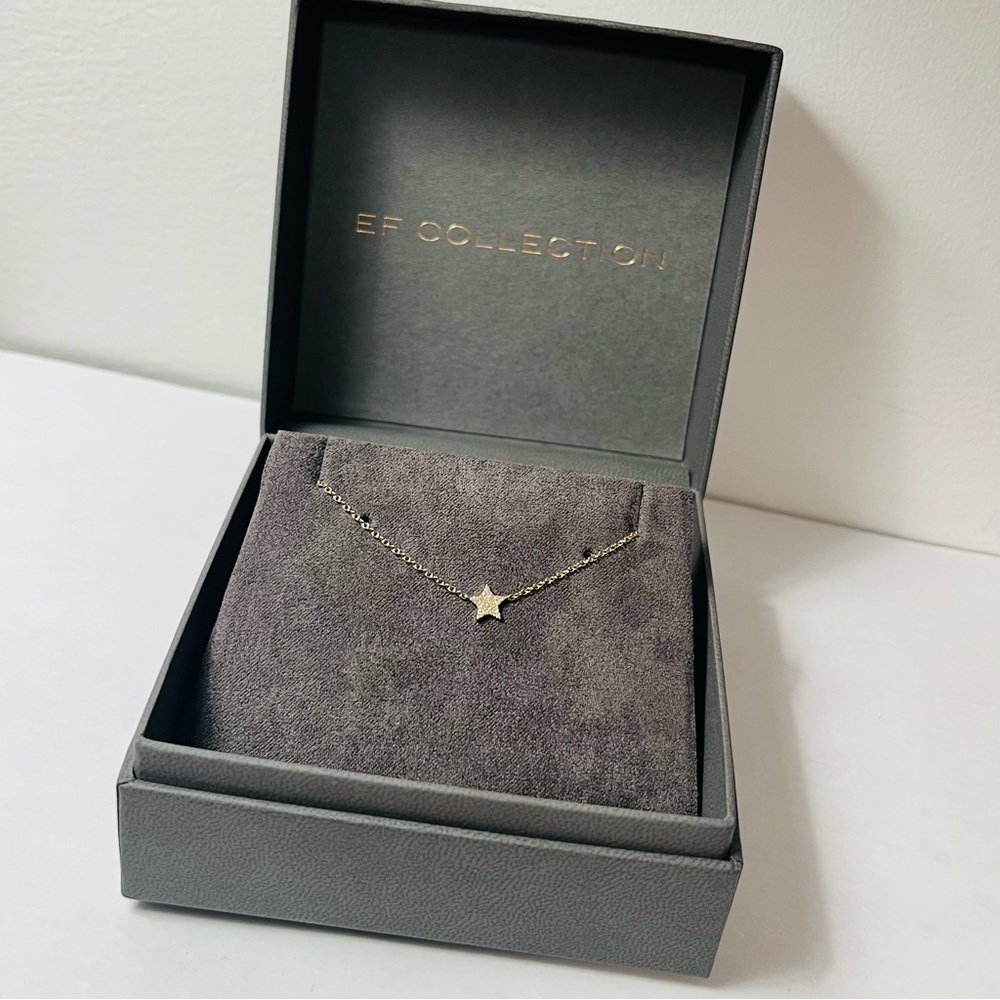EF Collection Star Pendant Pave Diamond Necklace